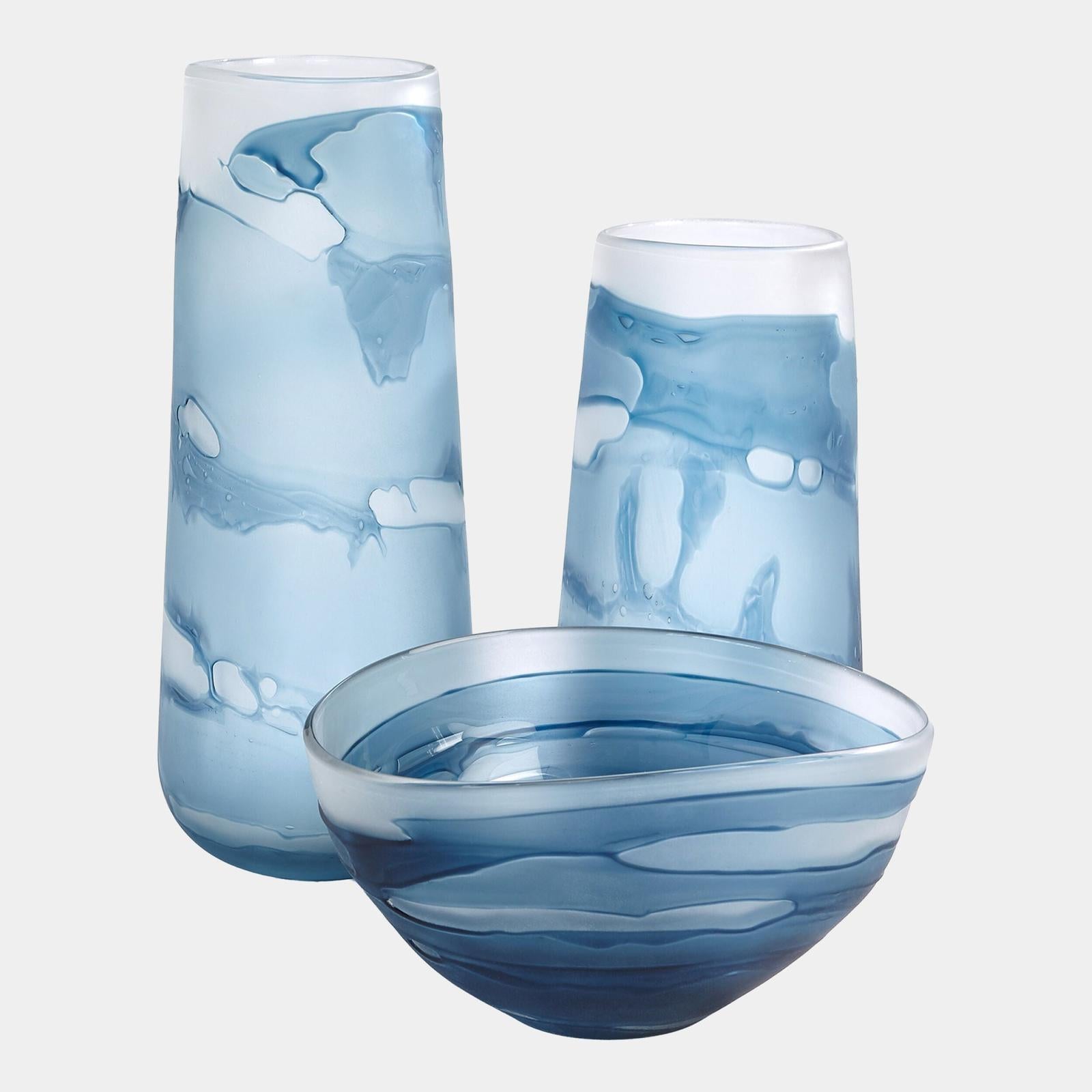 Global Views Glacier Blue Bowl