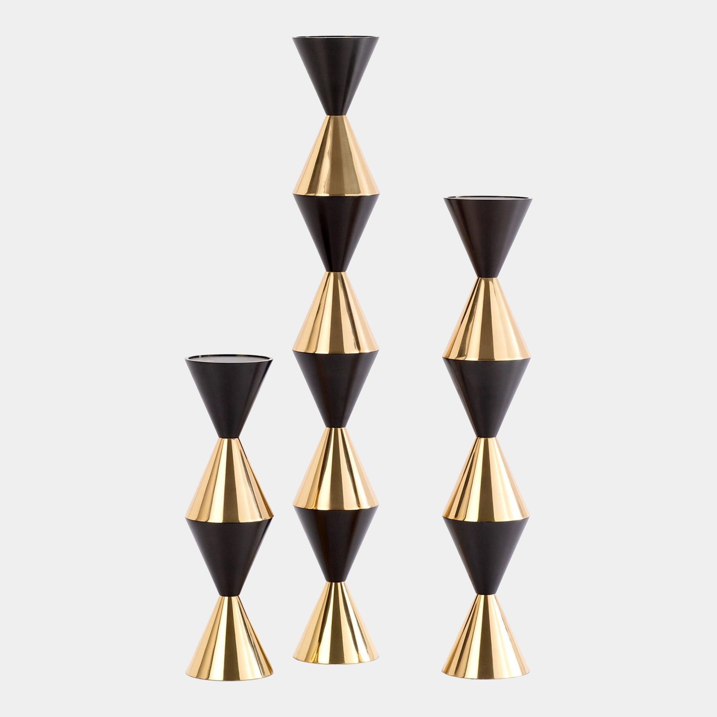 Global Views Jig Italian Diamond Candle Holder