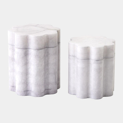 Global Views Cumulus Alabaster Tall Box