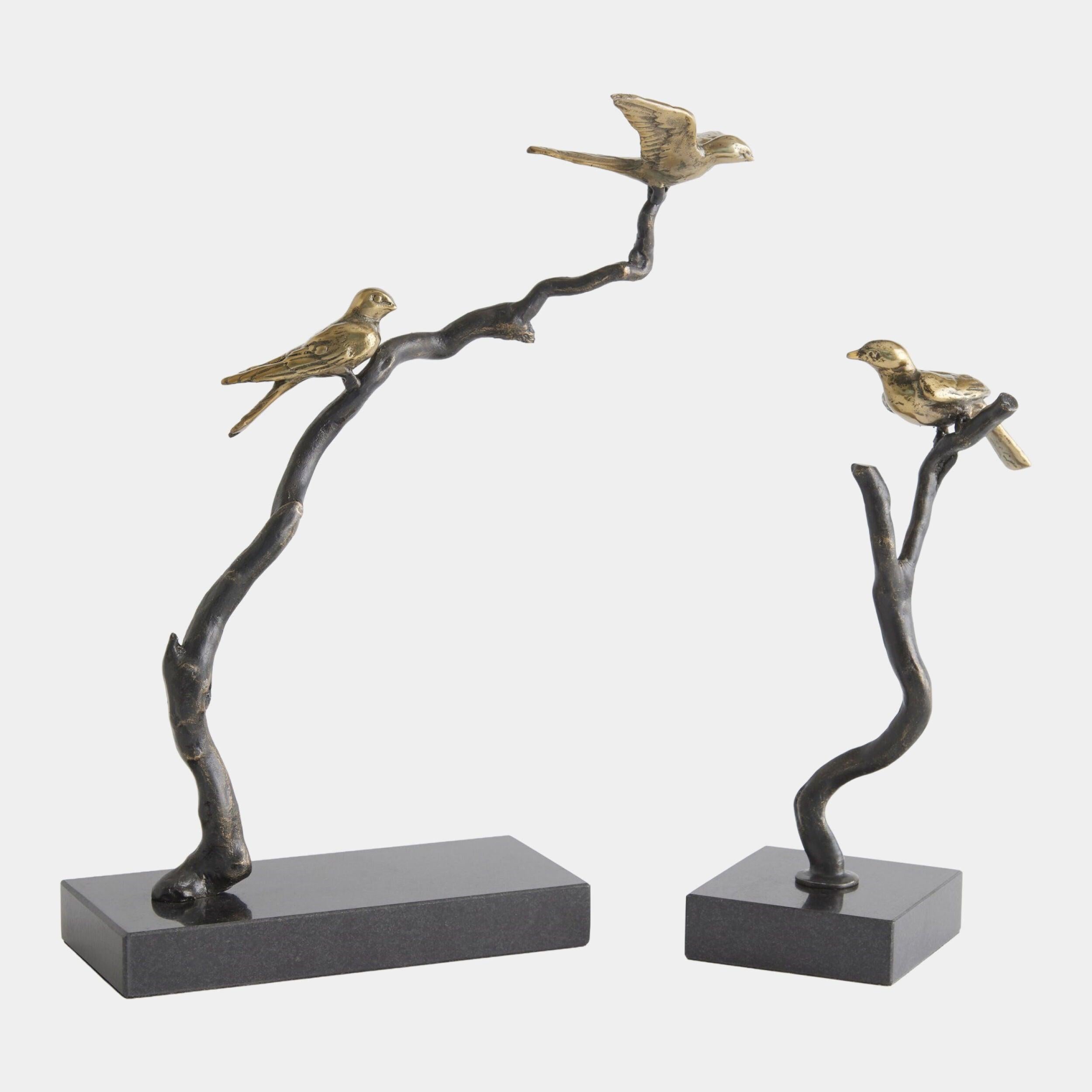 Global Views Perched Sparrows