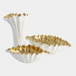 Global Views White Organic Wave Oval Bowl by Ashley Childers