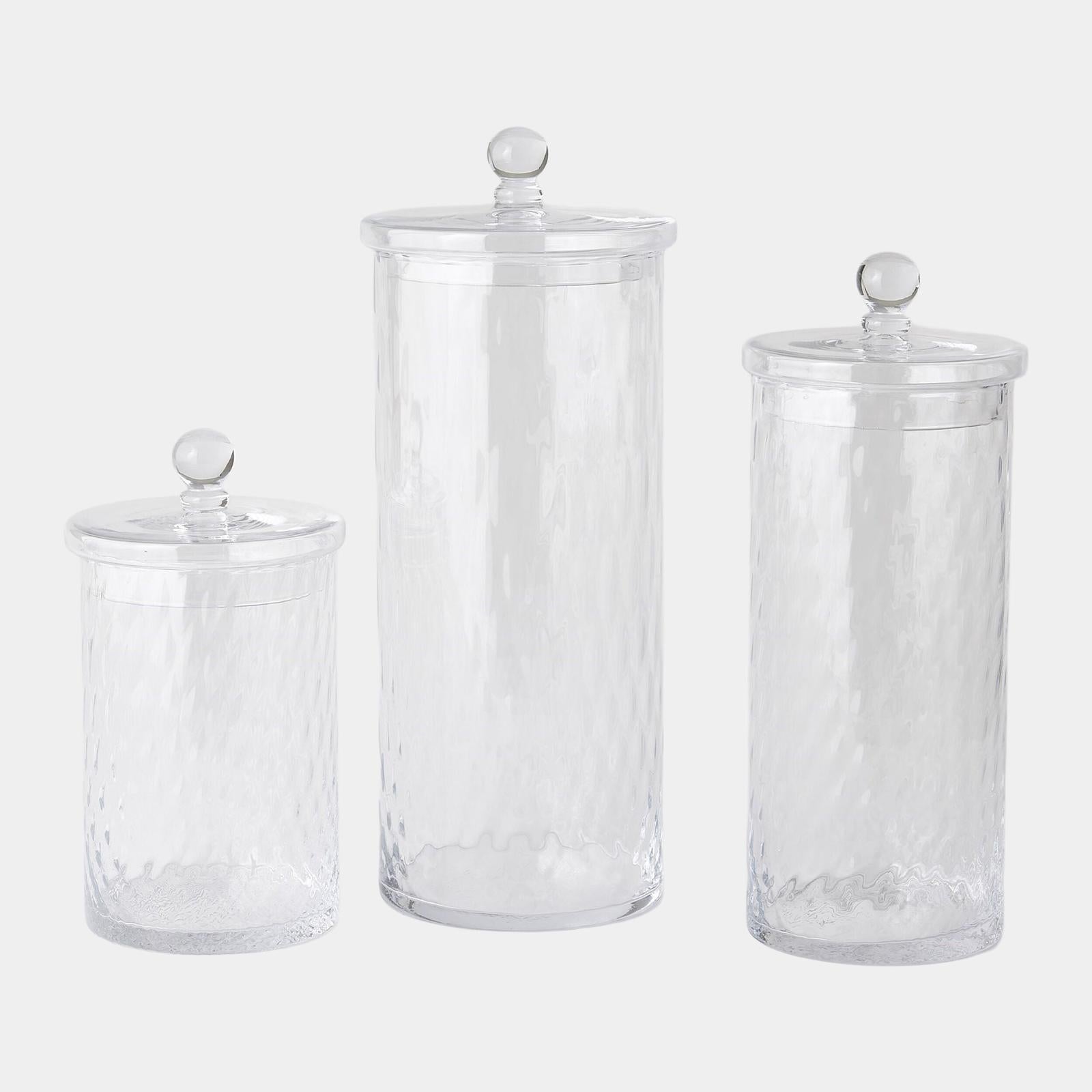 Global Views Diamond Shaped Optic Lidded Canister