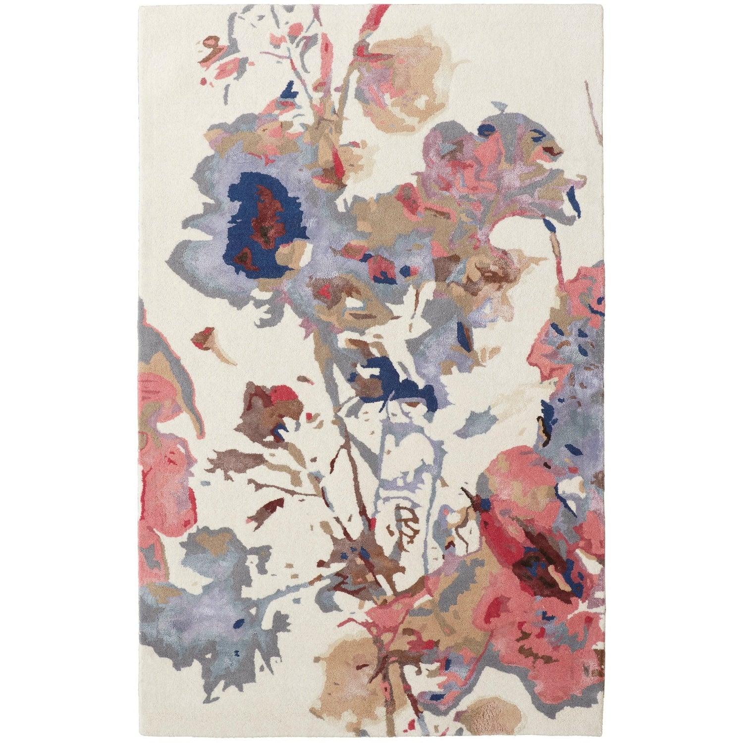 Feizy Dafney 8865F Transitional Floral & Botanical in Blue/Pink/Gray