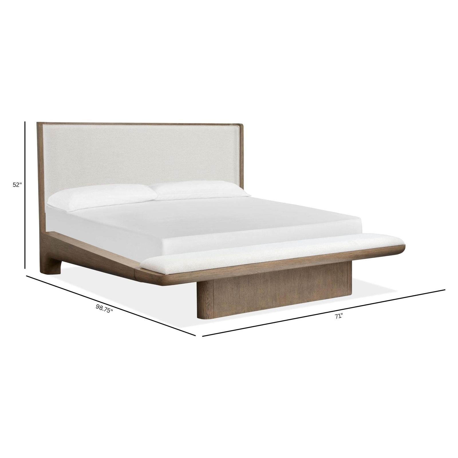 Magnussen Home Thorne Amber Brown Upholstered Platform Bed