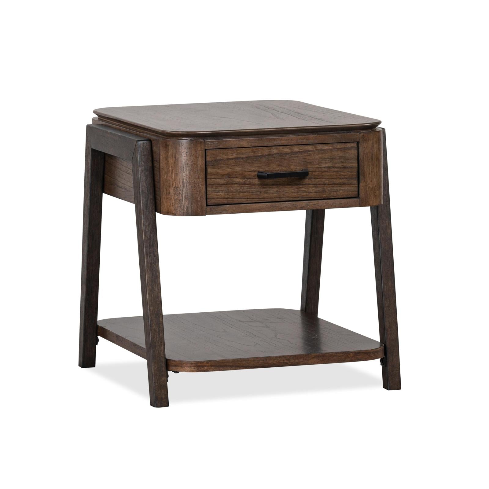 Magnussen Home Hallie Milk Chocolate & Dark Chocolate Rectangular End Table