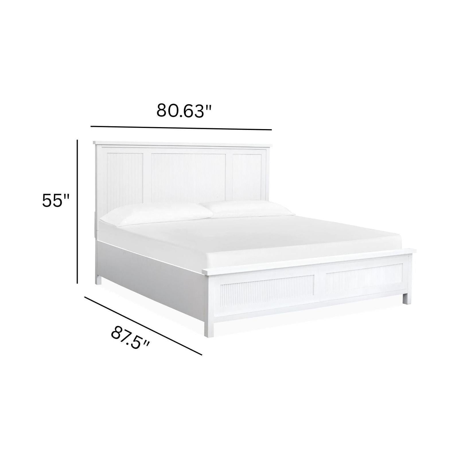 Salt Life Home Windmill Harbour White Whisp and Sand King Panel Bed
