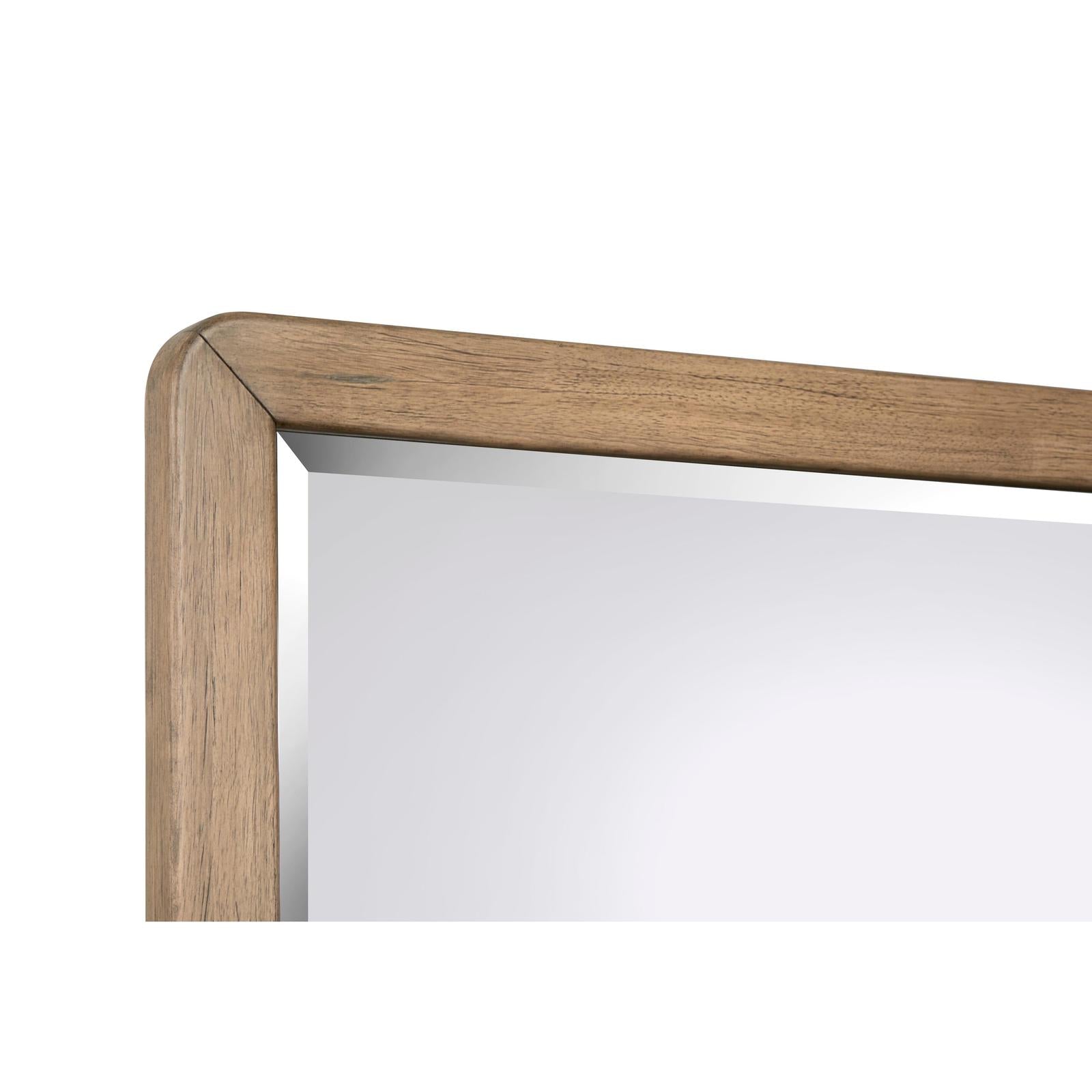 Magnussen Home Thorne Amber Brown Double Drawer Dresser With Portrait Mirror