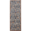 Feizy Kaia 39HRF Transitional Floral & Botanical in Blue/Orange/Ivory