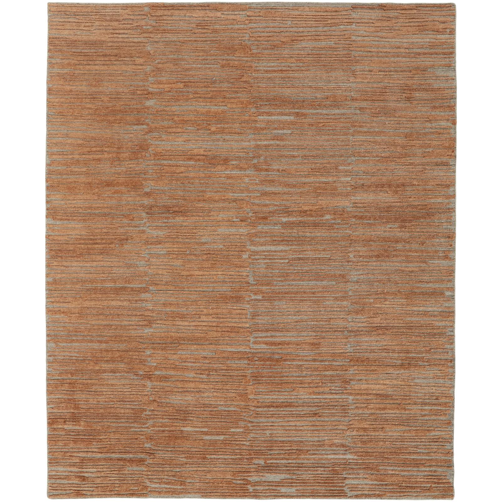 Feizy Braeside T8005 Transitional Abstract, Orange/Gray, Rug