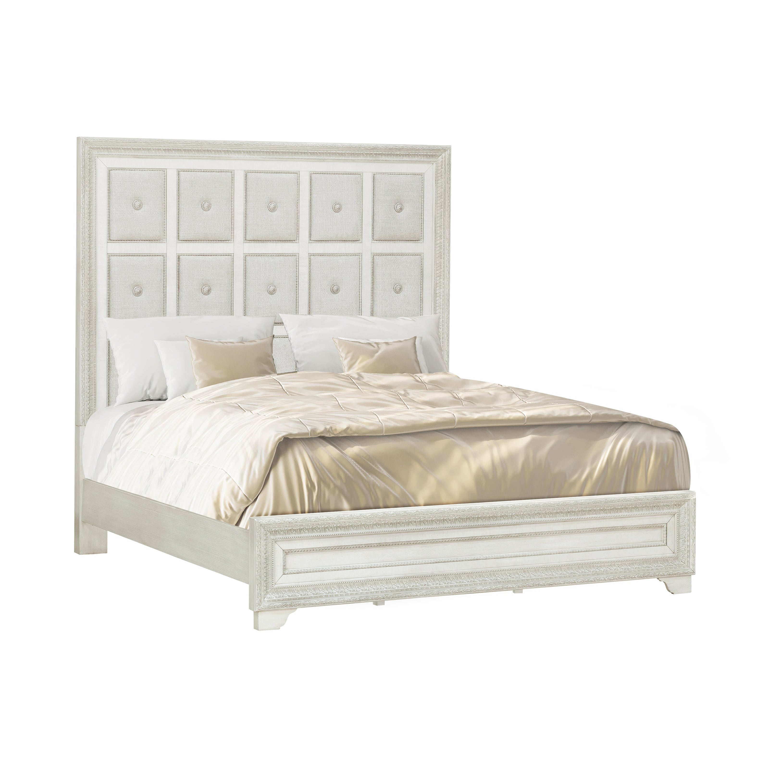 Pulaski Furniture Camila Creamy White Upholstered Bed