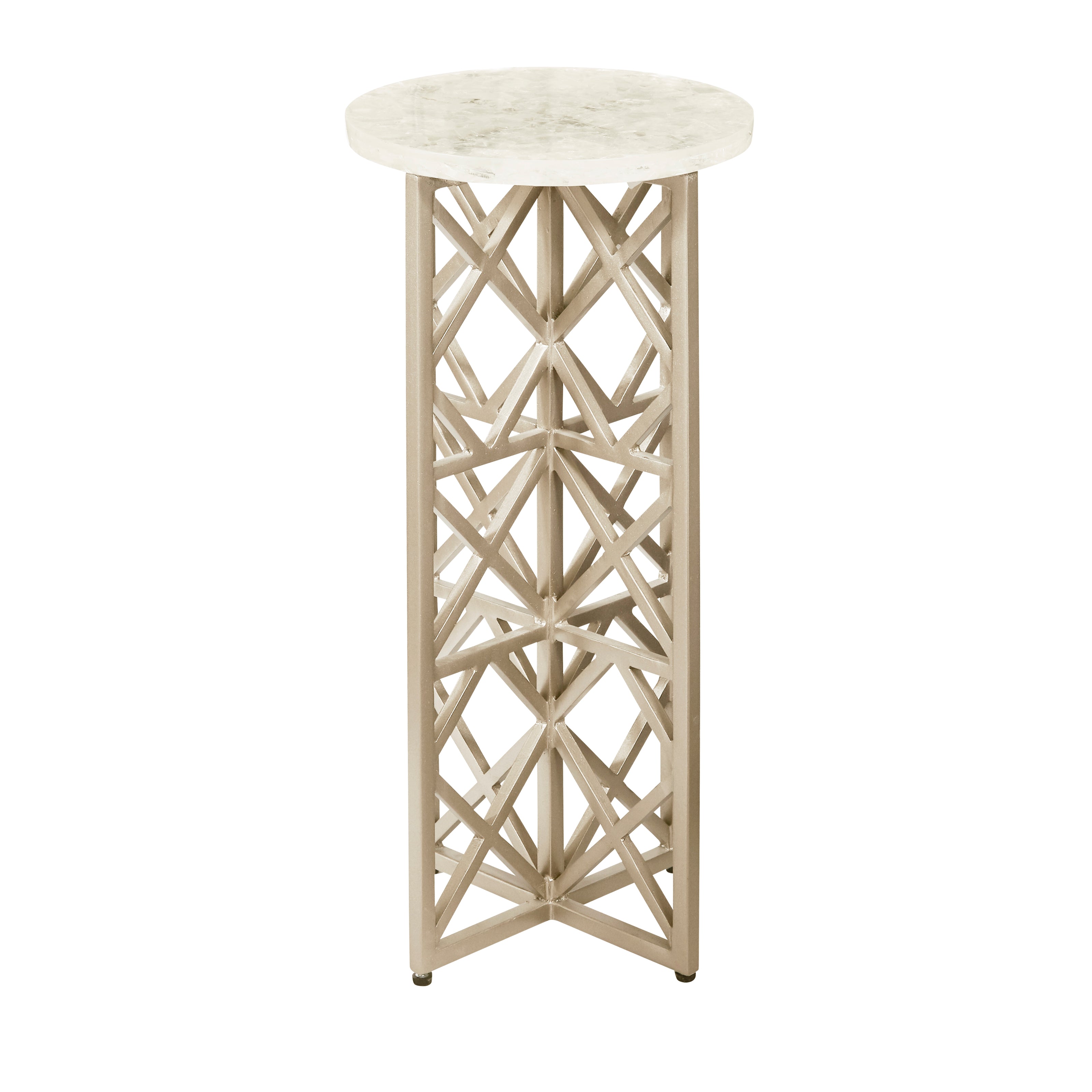 Pulaski Furniture Accents Gypsum Stone-Top Drink Table with Metal Base