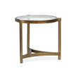 Magnussen Home Cassidy Aged Brass & Volakas Classic Round End Table