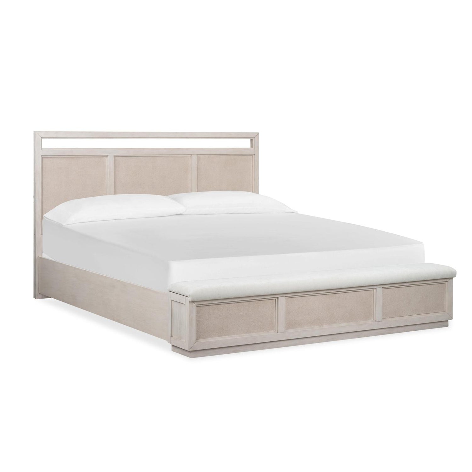 Magnussen Home Cypress Point Sand Dollar Panel Storage Bench Bed