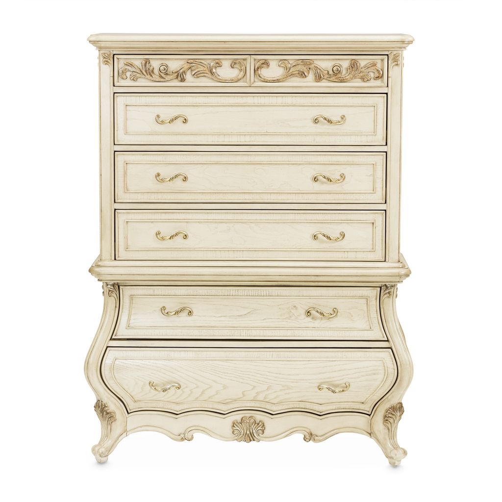Michael Amini Platine de Royale 6-Drawer Chest - Champagne