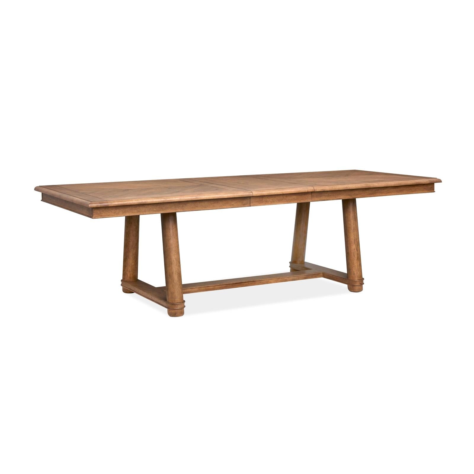 Magnussen Home Woodward Dark Clove Trestle Extendable Dining Table