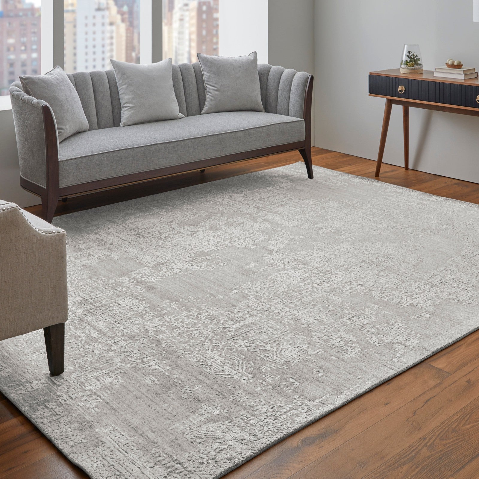 Feizy Eastfield 6989F Modern Abstract in Ivory