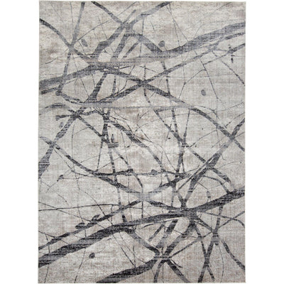 Feizy Kano 3877F Transitional Abstract Rug in Taupe/Gray/Ivory