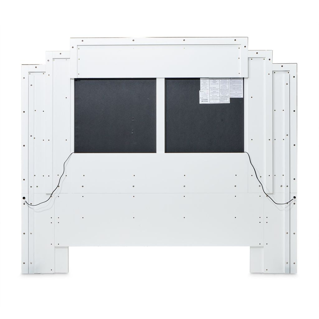 Michael Amini Palm Gate Upholstered Bed - Cloud White
