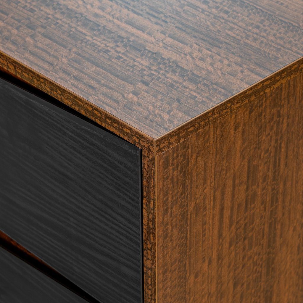 Michael Amini Kayner 2-Drawer Nightstand - Charcoal
