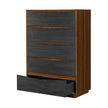 Michael Amini Kayner 5-Drawer Chest - Charcoal