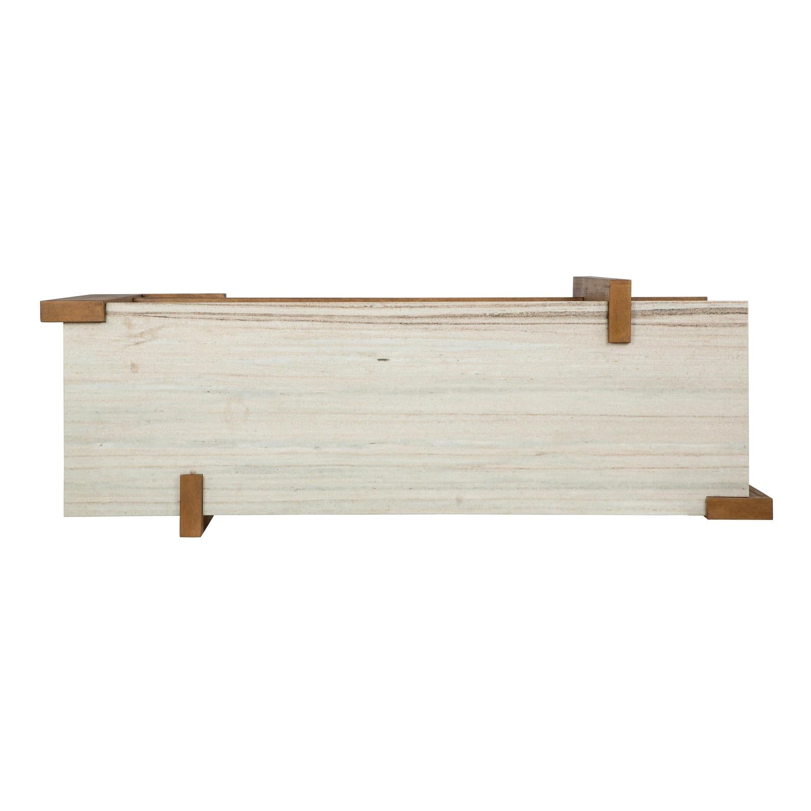 Magnussen Home Carrington Honey Wheat Rectangular Sofa Table