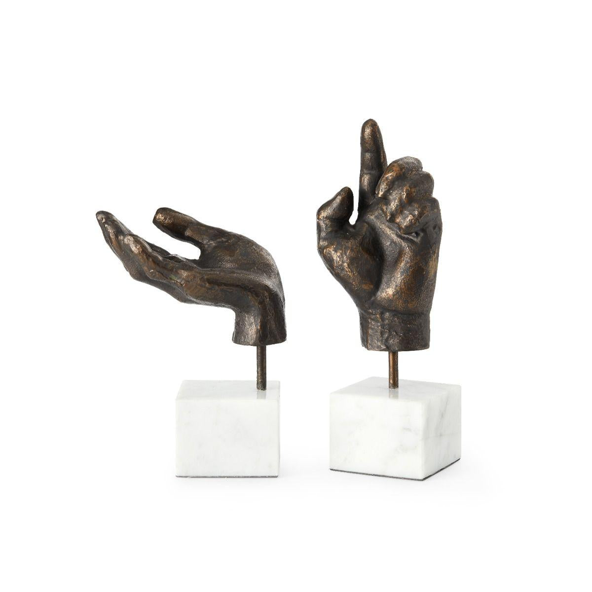 Villa & House Hands Statue Pair - Set of 2