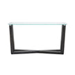 Magnussen Home Wexler Black Truffle And Clear Glass Rectangular Sofa Table
