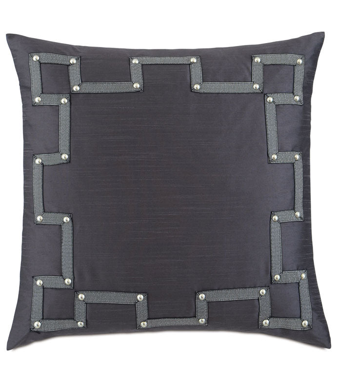 Eastern Accents Edris Charcoal with Gimp & Nailheads
