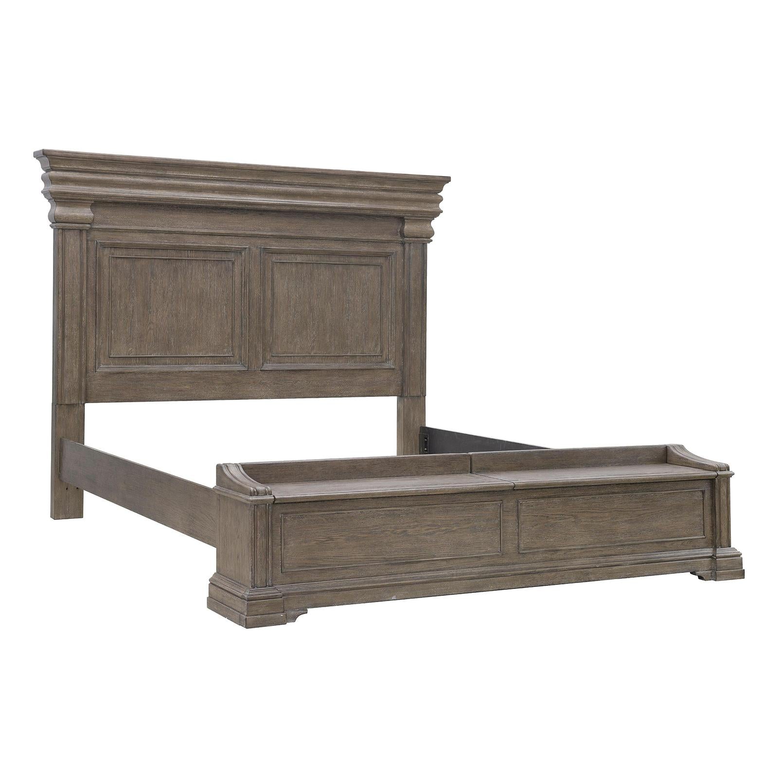 Pulaski Furniture Madison Ridge Natural Bark Bed With Chest Footboard