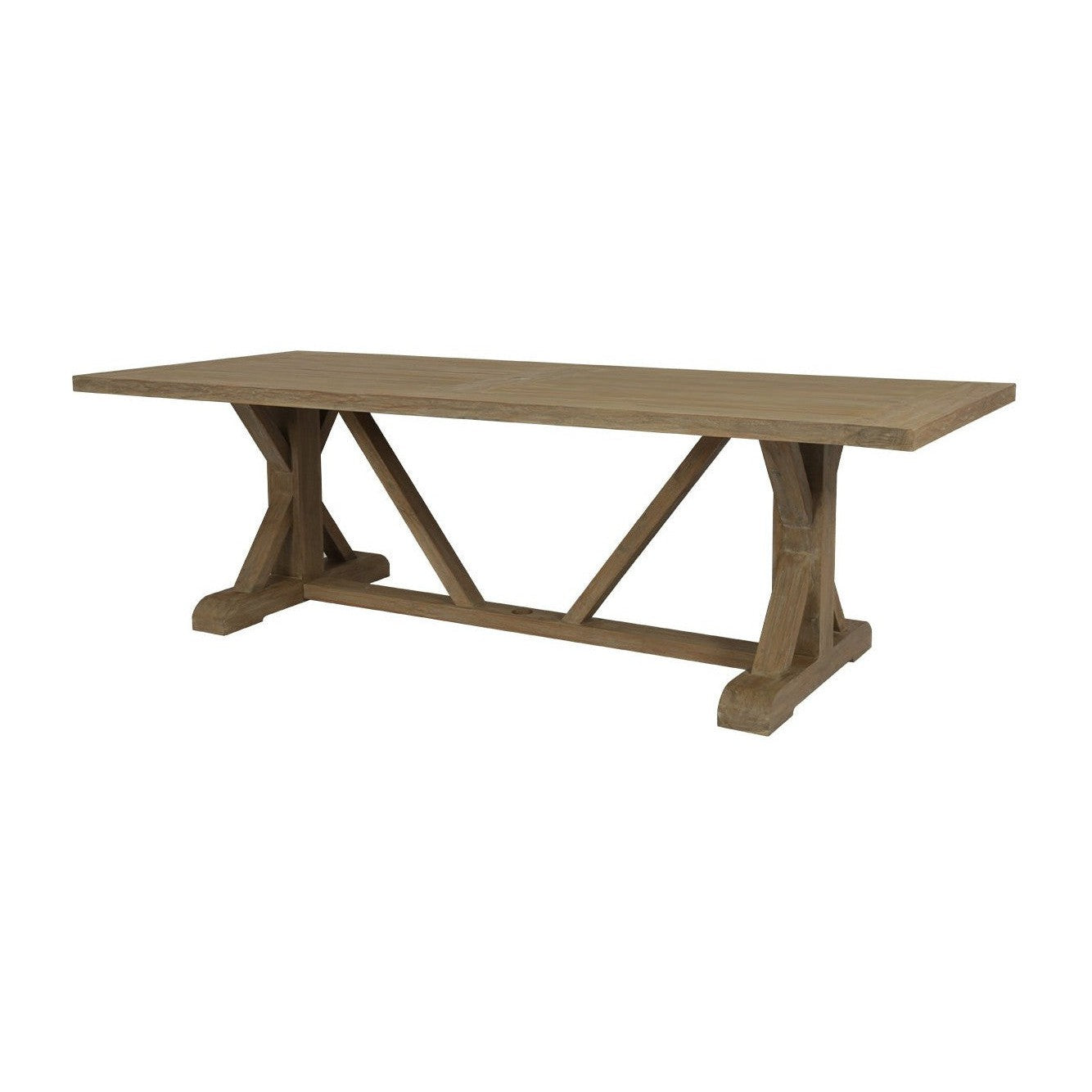 Sunset West Coastal Teak 94" Trestle Dining Table