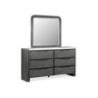 Magnussen Home Keaton Black Double Drawer Dresser With Portrait Mirror