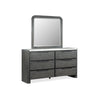 Magnussen Home Keaton Black Double Drawer Dresser With Portrait Mirror