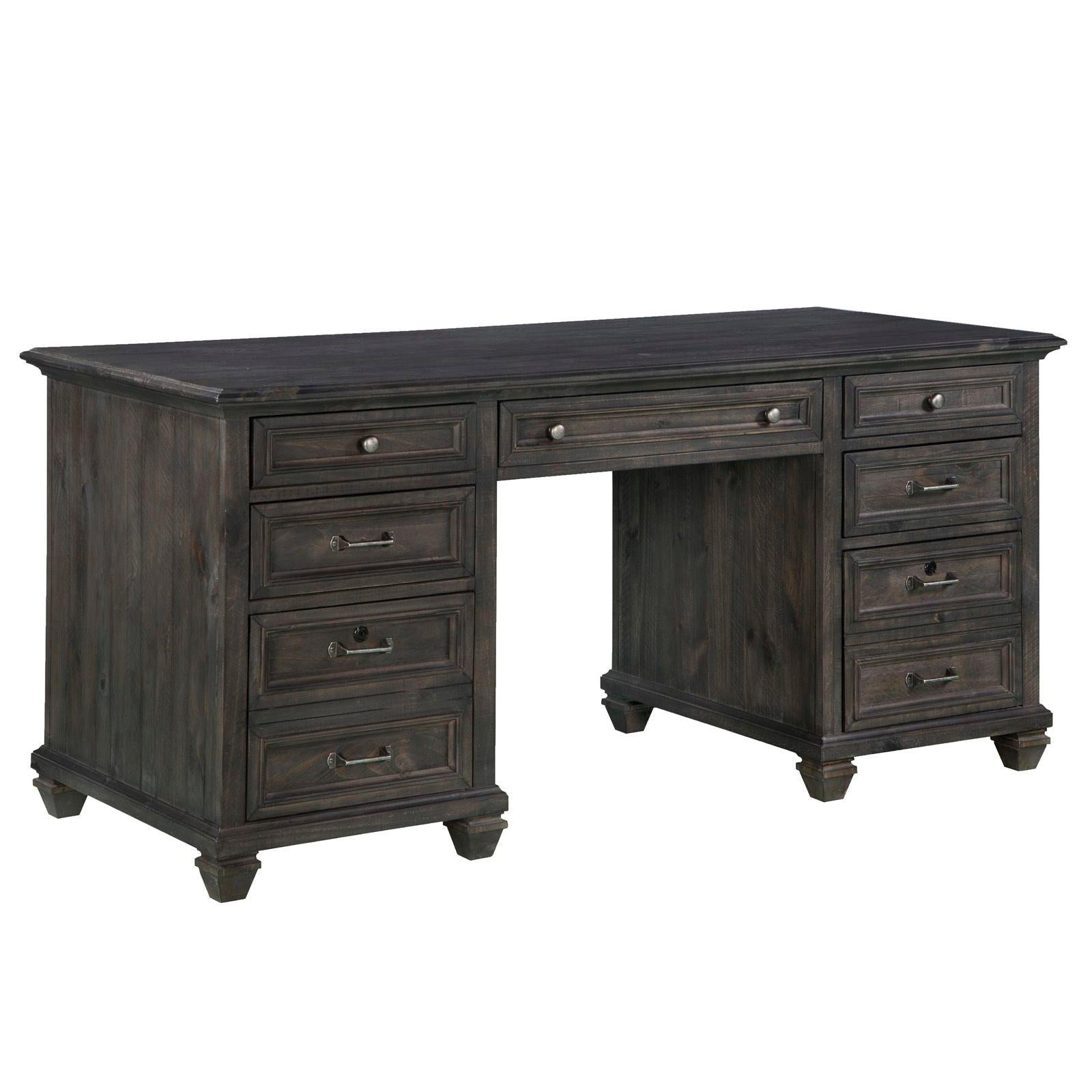 Magnussen Home Sutton Place Weathered Charcoal Executive Desk