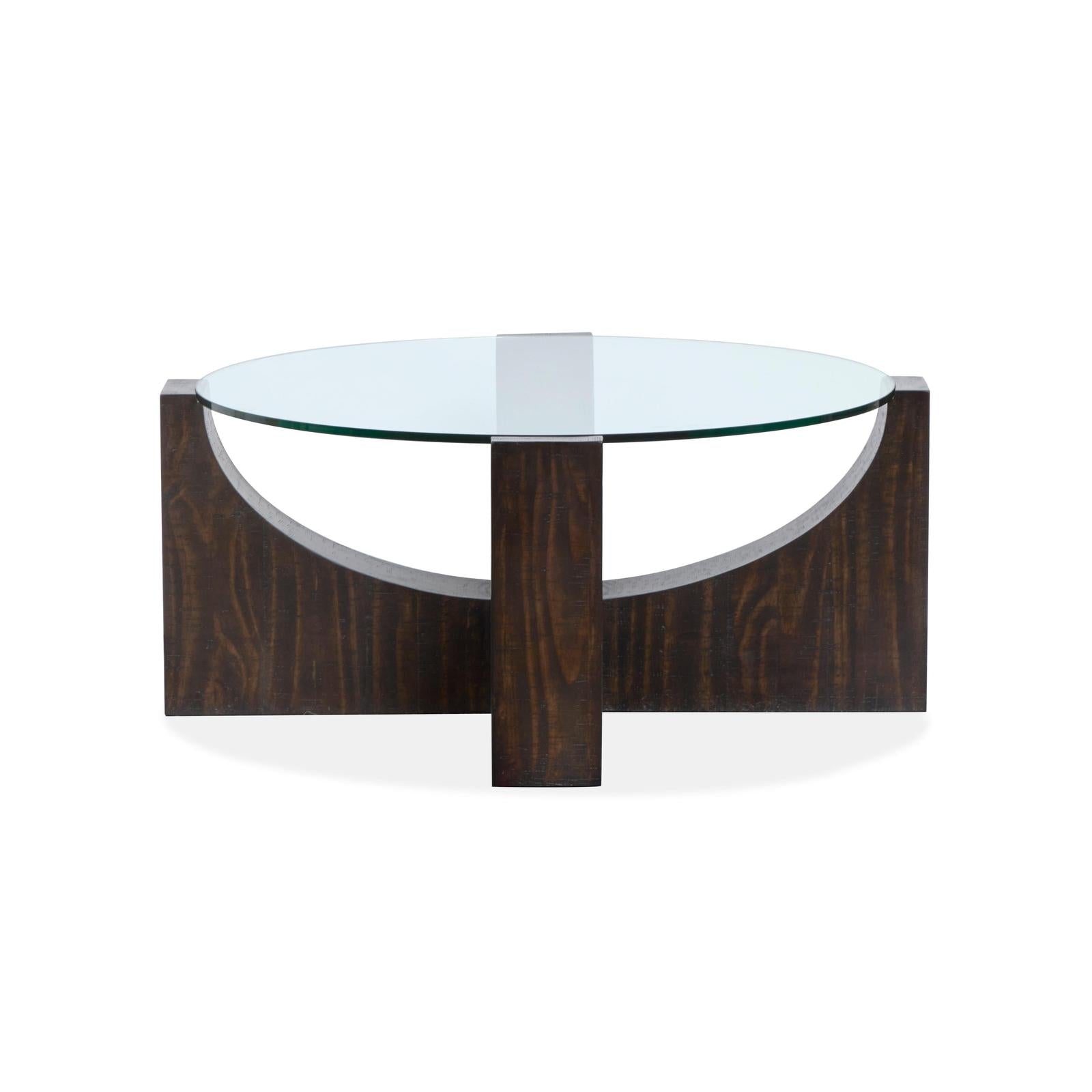 Magnussen Home Beckham Rustic Tavern Round Cocktail Table With Casters