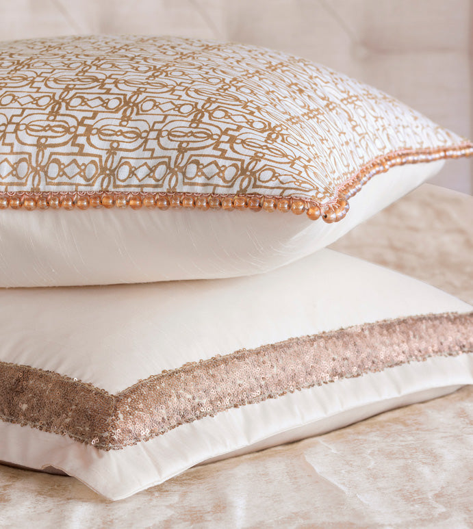 Eastern Accents Cordova Taupe with Beaded Trim