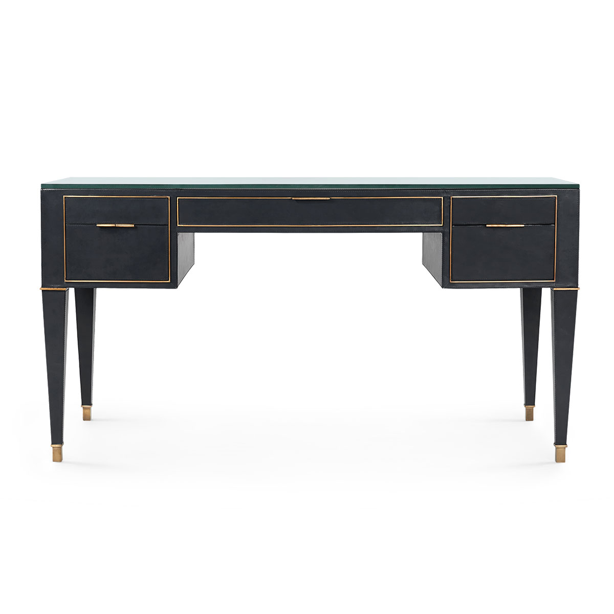 Villa & House Hunter Desk  with Glass Top