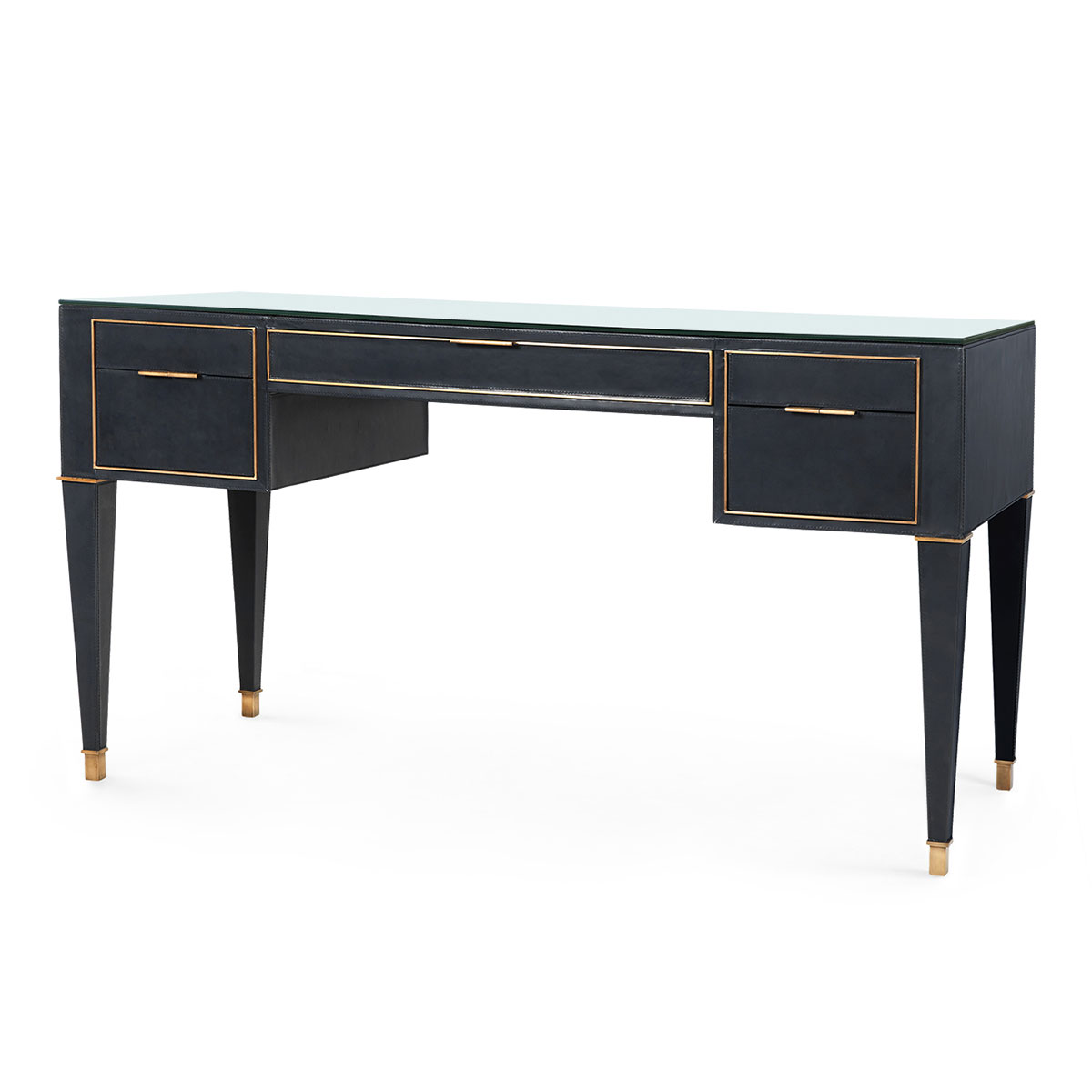 Villa & House Hunter Desk  with Glass Top