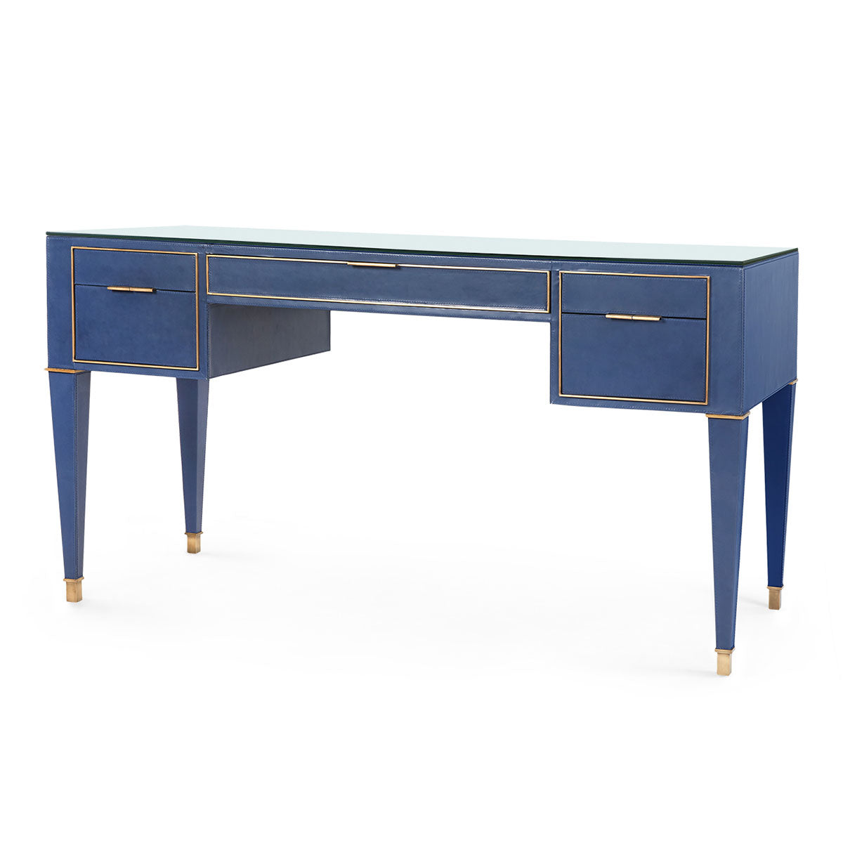 Villa & House Hunter Desk  with Glass Top