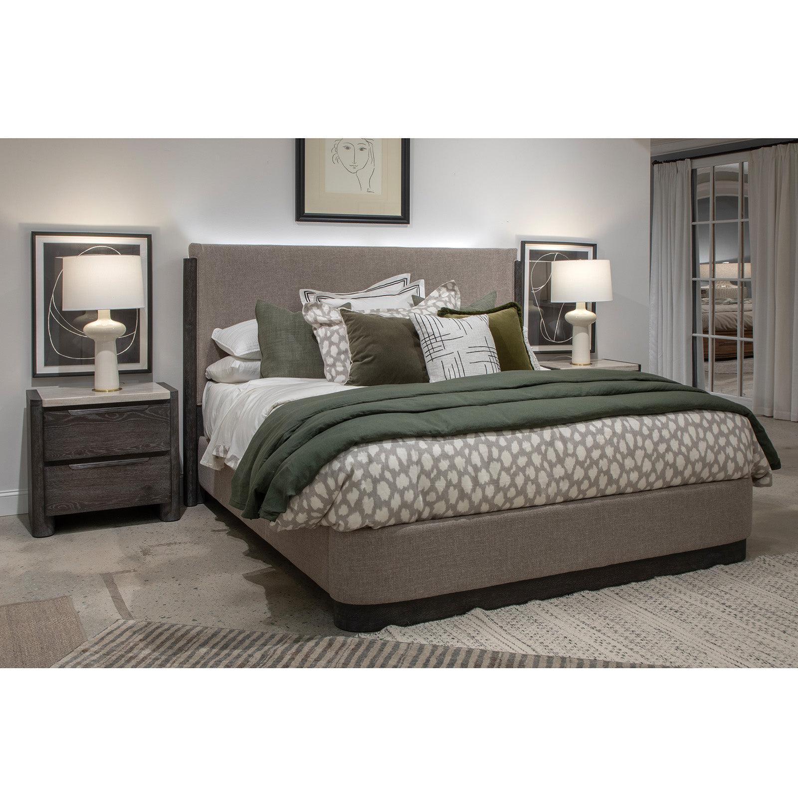 Magnussen Home Keaton Black Upholstered Panel Bed