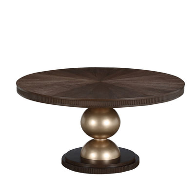 Michael Amini West Kensington Round Dining Table - Medium Espresso