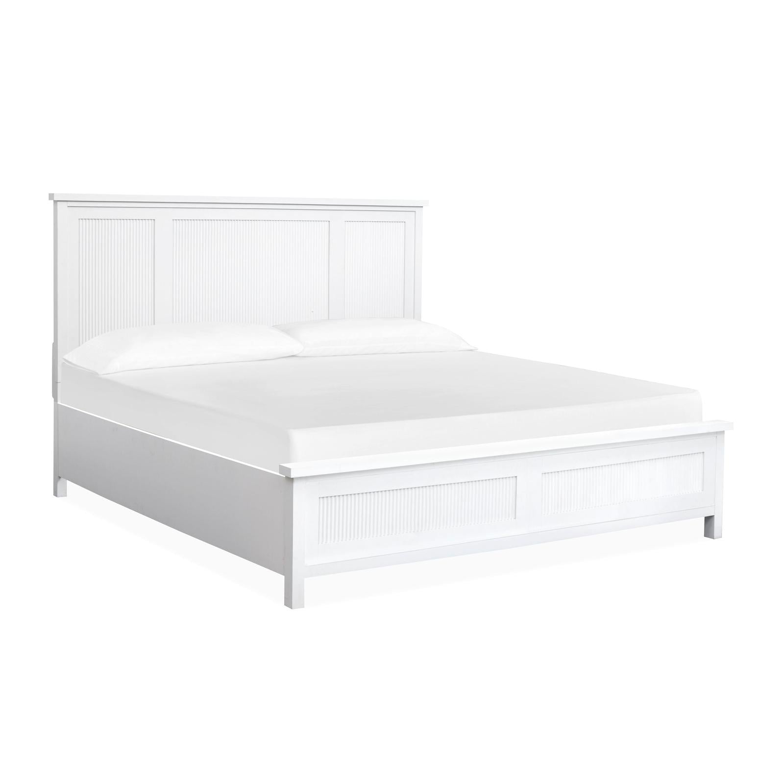 Salt Life Home Windmill Harbour White Whisp and Sand Queen Panel Bed Sale