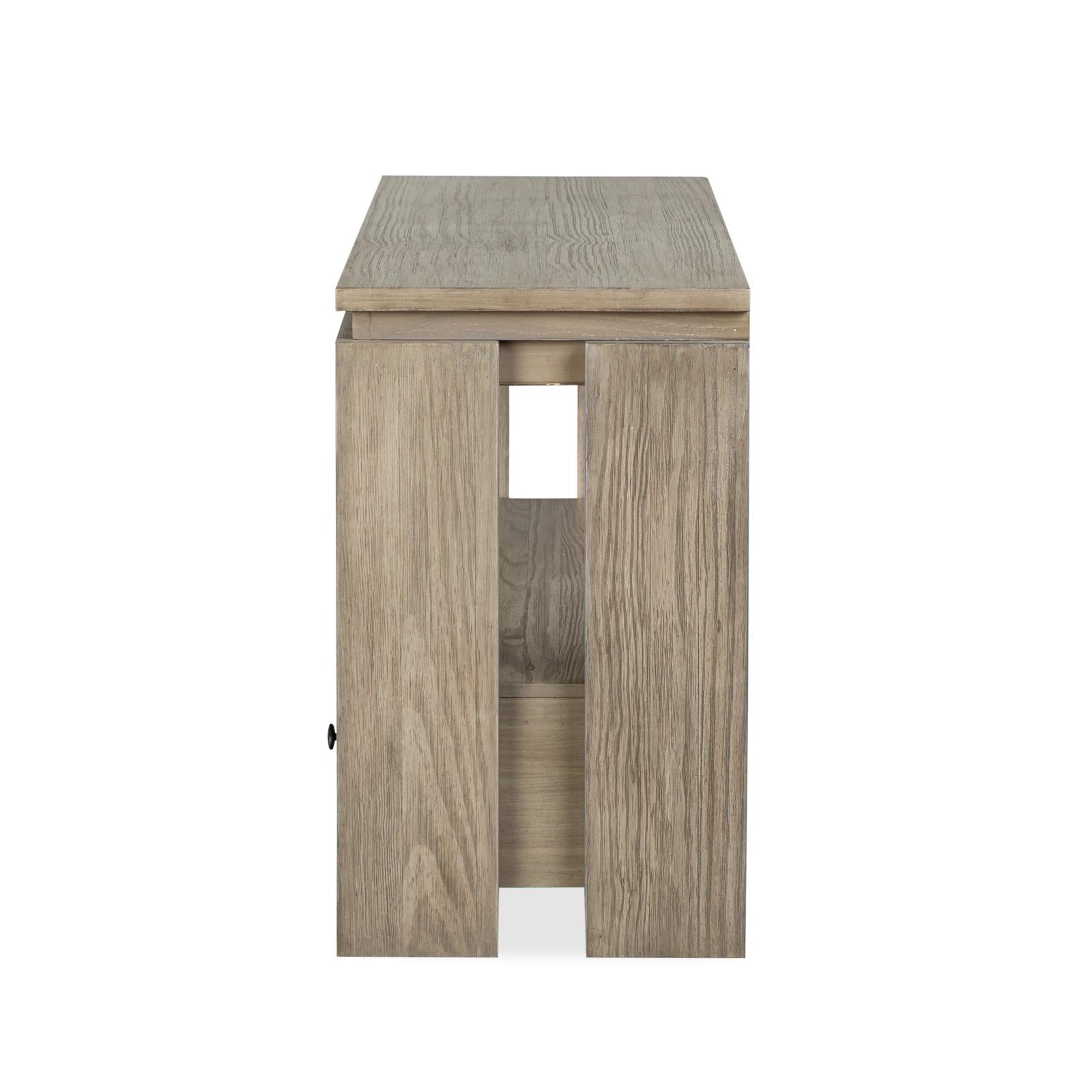 Magnussen Home Conrad Stone Harbor Grey Rectangular Sofa Table