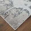 Feizy Astra 39L5F Transitional Abstract Rug in Gray/Silver/Ivory