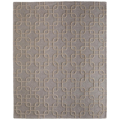 Feizy Kimball 8A35F Transitional Trellis & Lattice Rug in Gray/Taupe/Tan