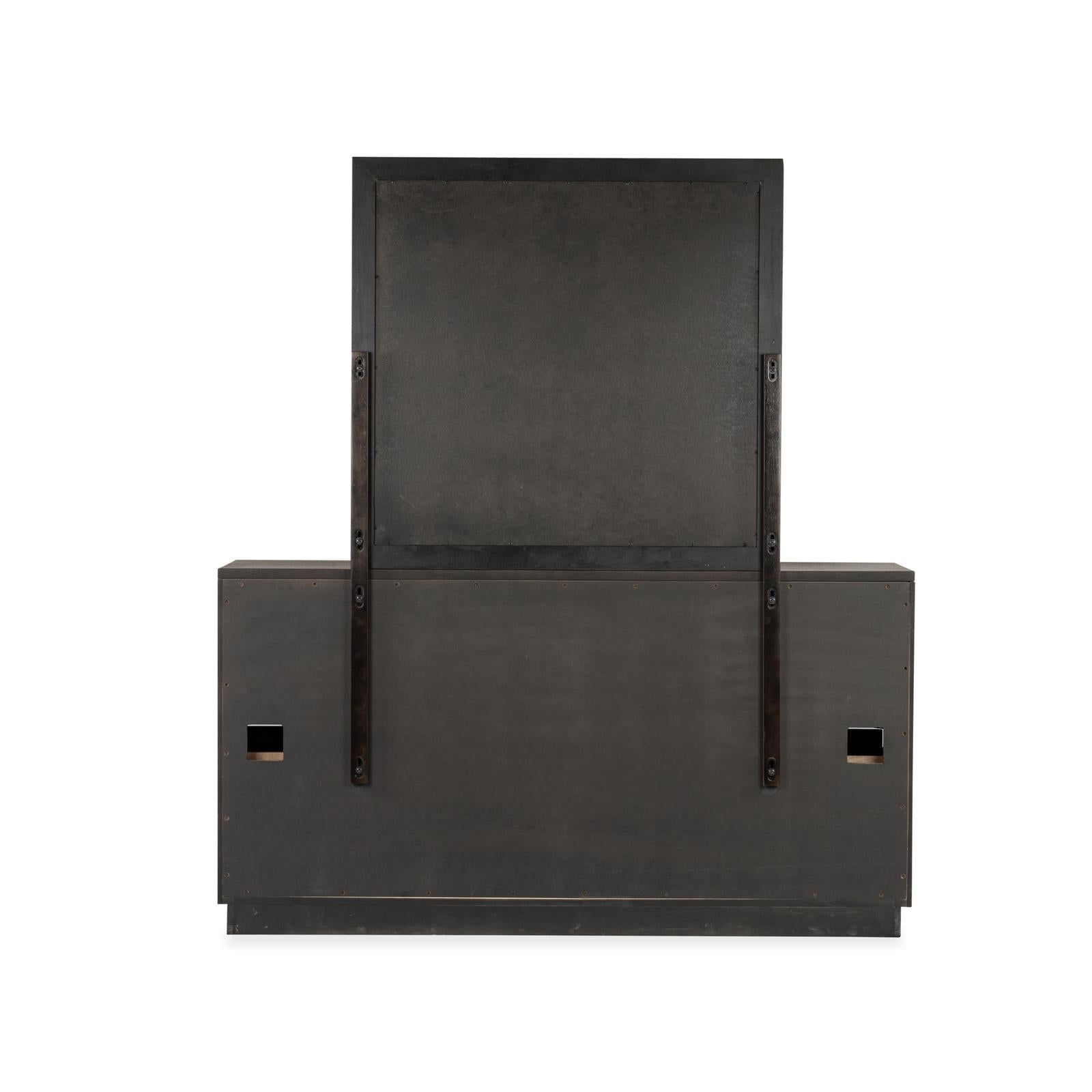 Magnussen Home Selena Brown Double Drawer Dresser With Landscape Mirror