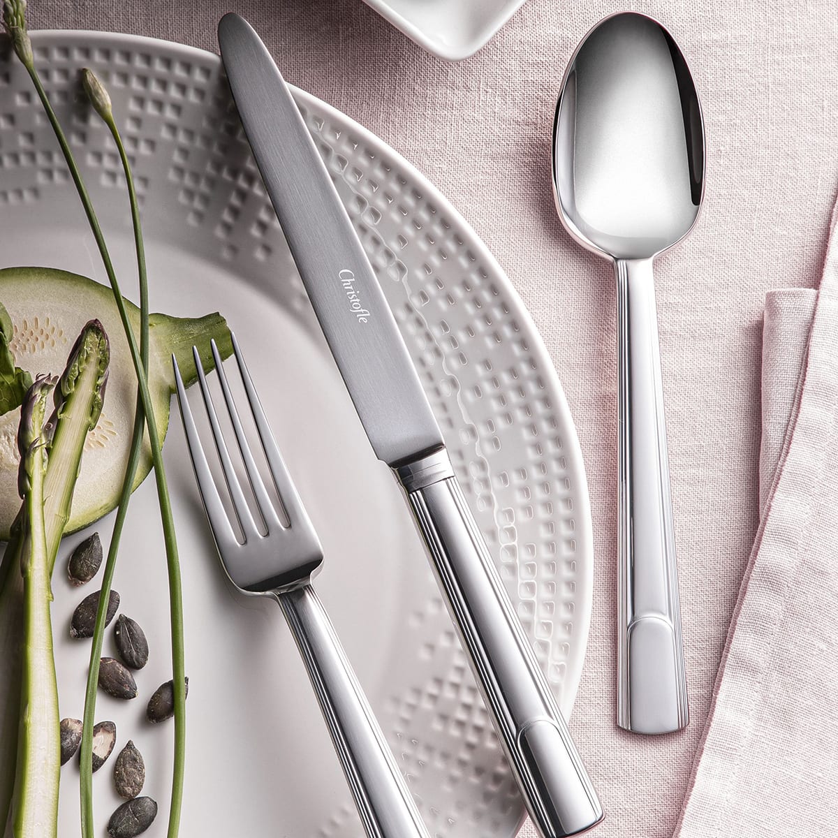 Christofle Hudson Stainless Steel Dinner Fork