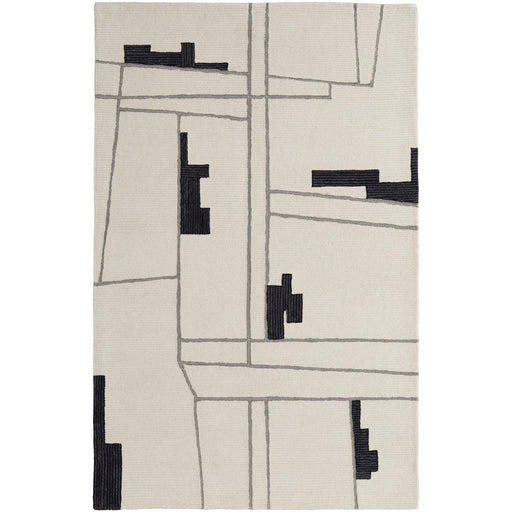 Feizy Maguire 8902F Transitional Abstract Rug in Ivory/Gray/Taupe