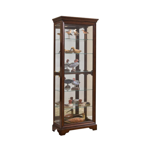 Pulaski Furniture PFC Curios Mirrored 5 Shelf Gallery Curio Cabinet