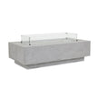 Sunset West Gravelstone Rectangular Fire Table w/ Glass Surround