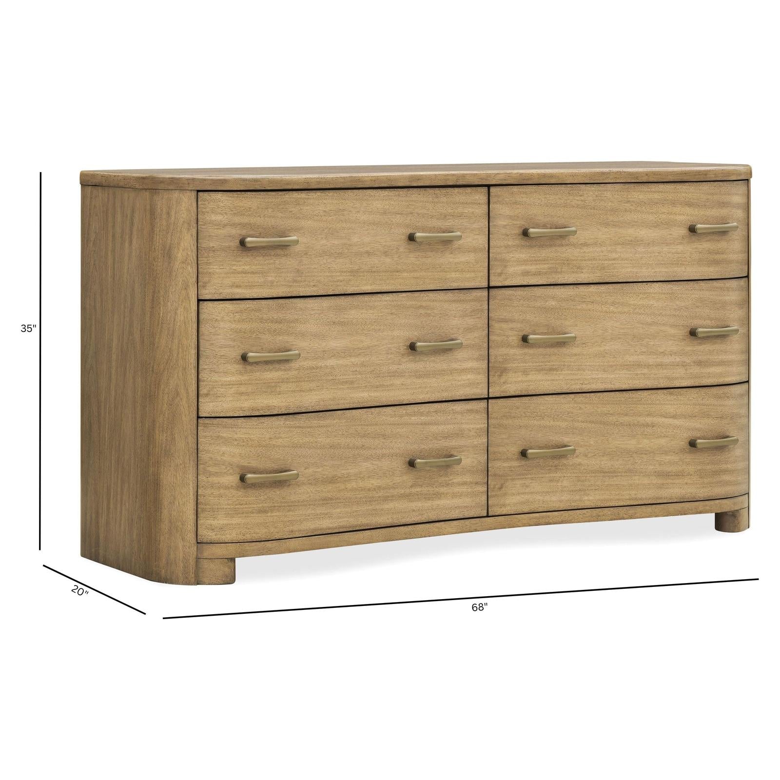 Pulaski Furniture Leeza Brown Double Drawer Dresser